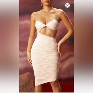 New with tags! Oh Polly cut-out blush pink dress. US size 6